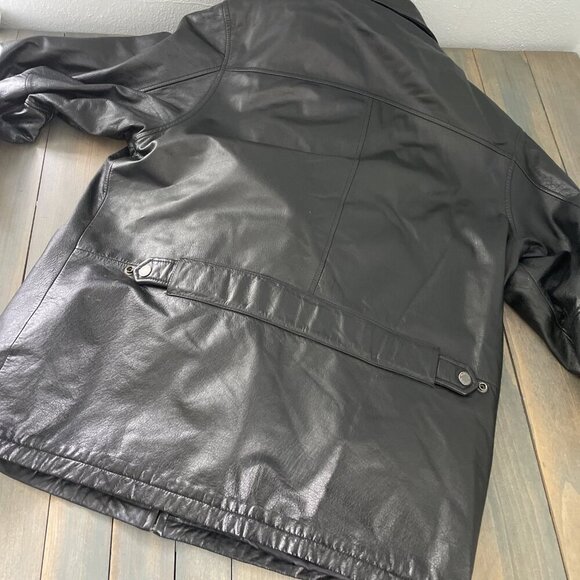 M. Julian Wilson’s Leather Thinsulate Black Jacket Winter Coat Men’s Large (IN) - Picture 9 of 11